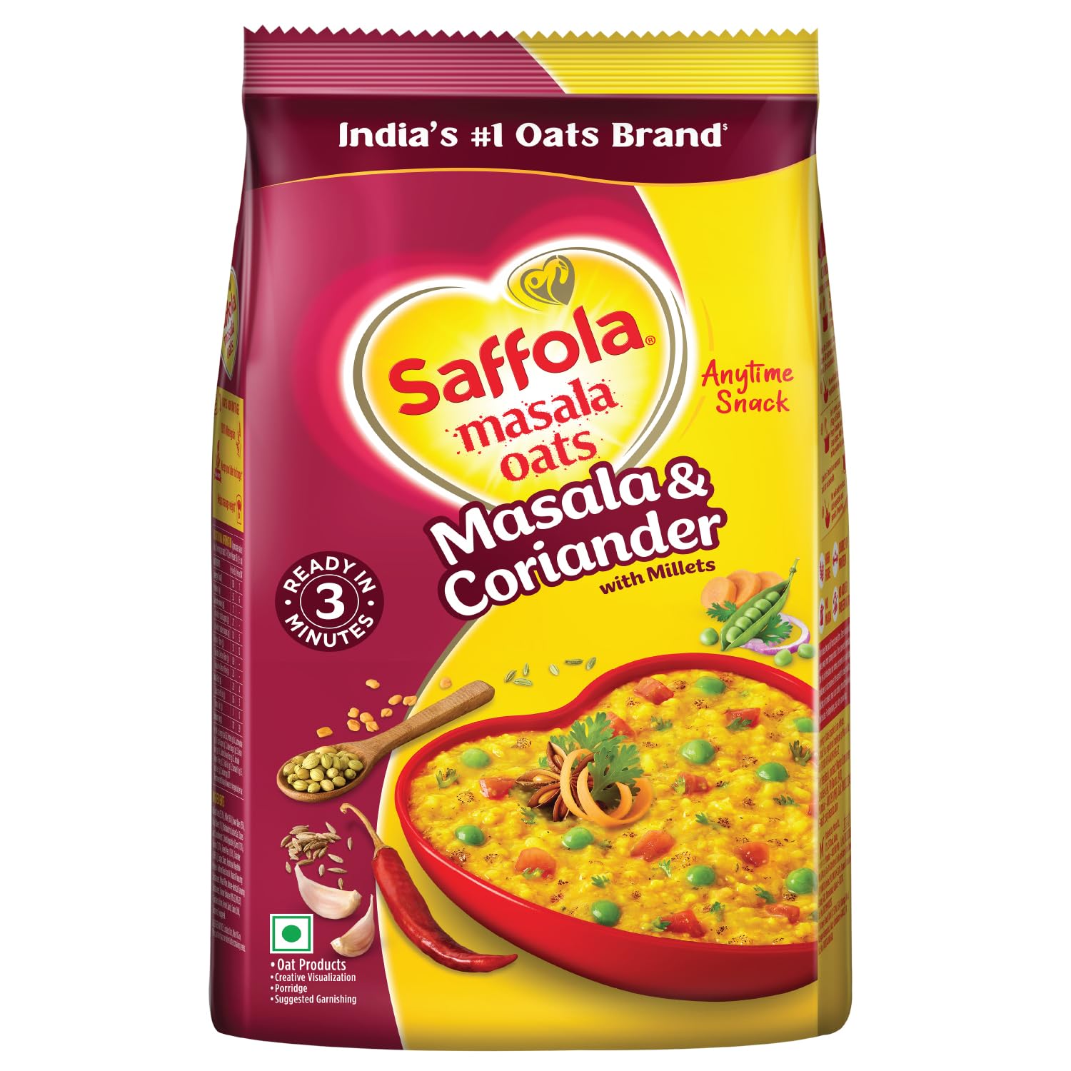 Saffola Masala Oats (Masala Coriander) (500g)