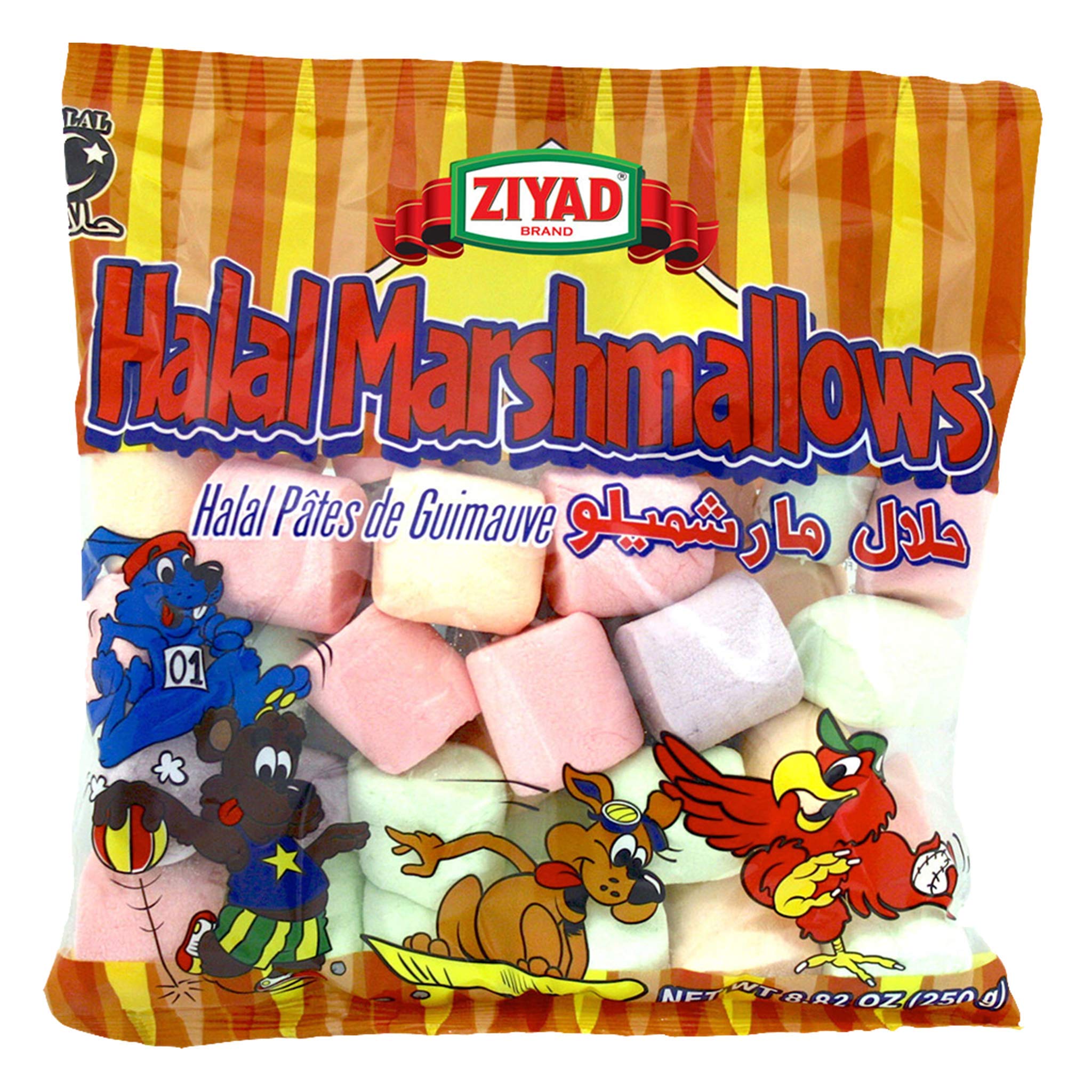 Ziyad Halal Marshmallows Multi Coloured (250g  8.82oz)