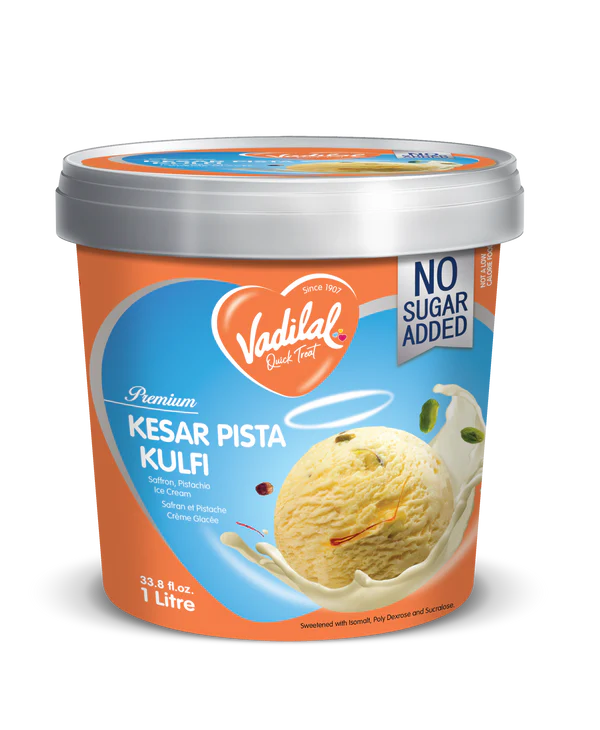 Vadilal Kaju Draksh Ice Cream (No Sugar Added) (1ltr  33.8Oz)