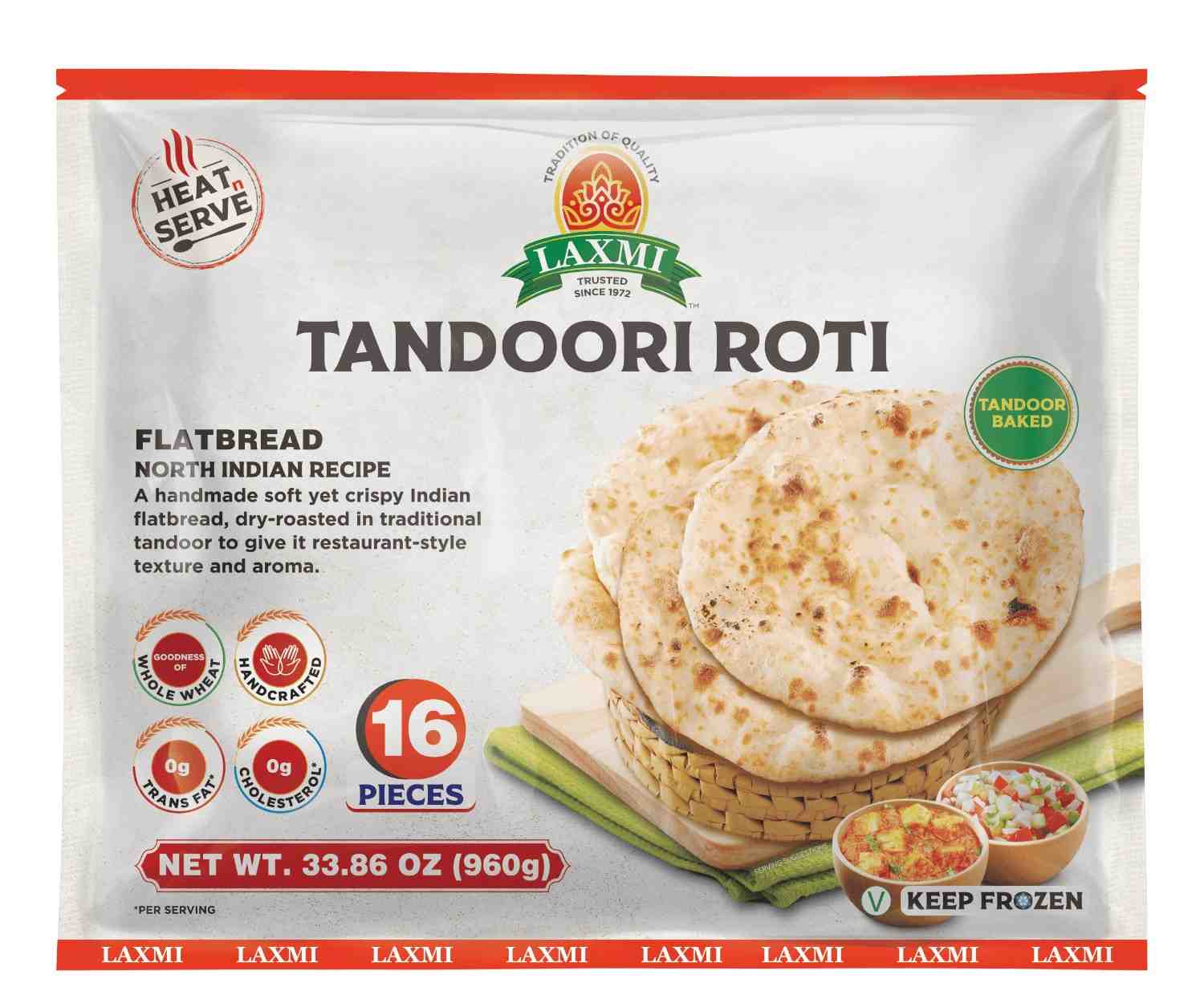 Laxmi Tandoori Roti 16pcs (960g 2.11lb)