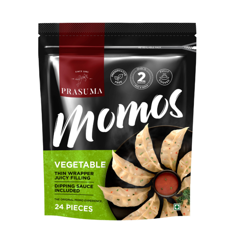 Prasuma Classic Veg Momos/ Dumplings (15pcs 400g)