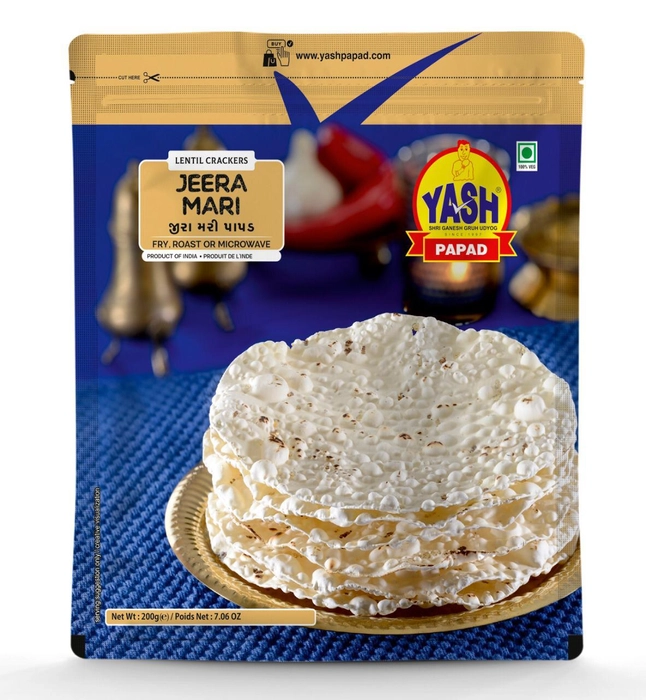 Yash Jeera Mari Papad (200g 7oz)