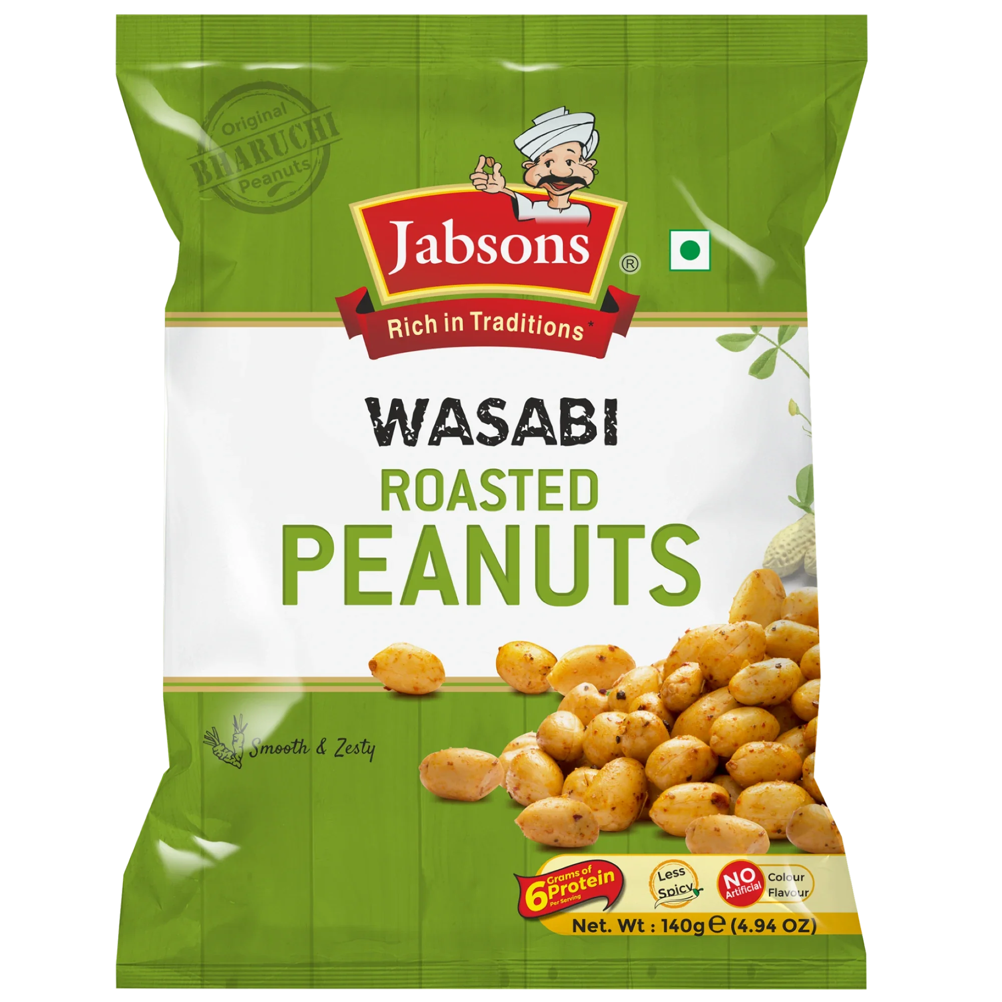 Jabsons Wasabi Roasted Peanuts (140g)