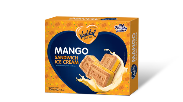 Vadilal Mango Sandwich Ice Cream (300ml  10.14oz)