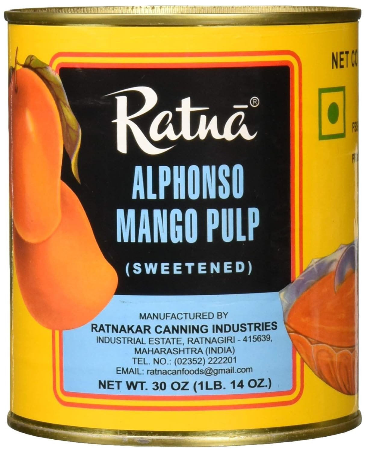 Ratna Alphonso Mango Pulp (850g  30Oz)