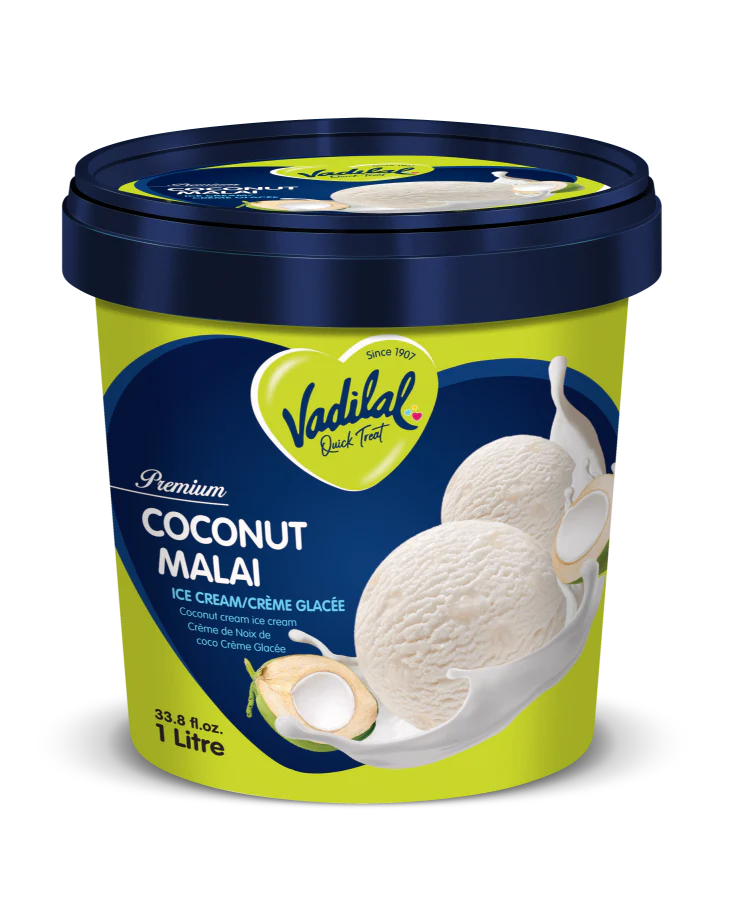 Vadilal Coconut Malai Ice Cream (2 Litre 67.62 fl Oz)