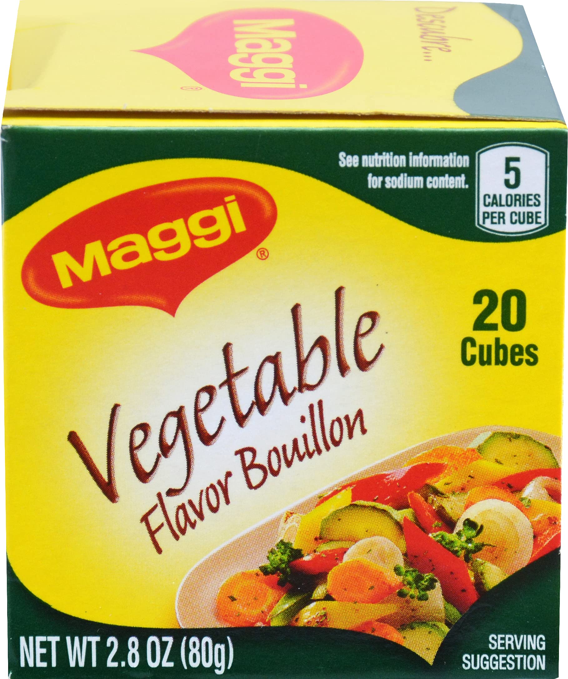 Maggi Vegetable Flavor Bouillon 20 Cubes (80g, 2.82oz)