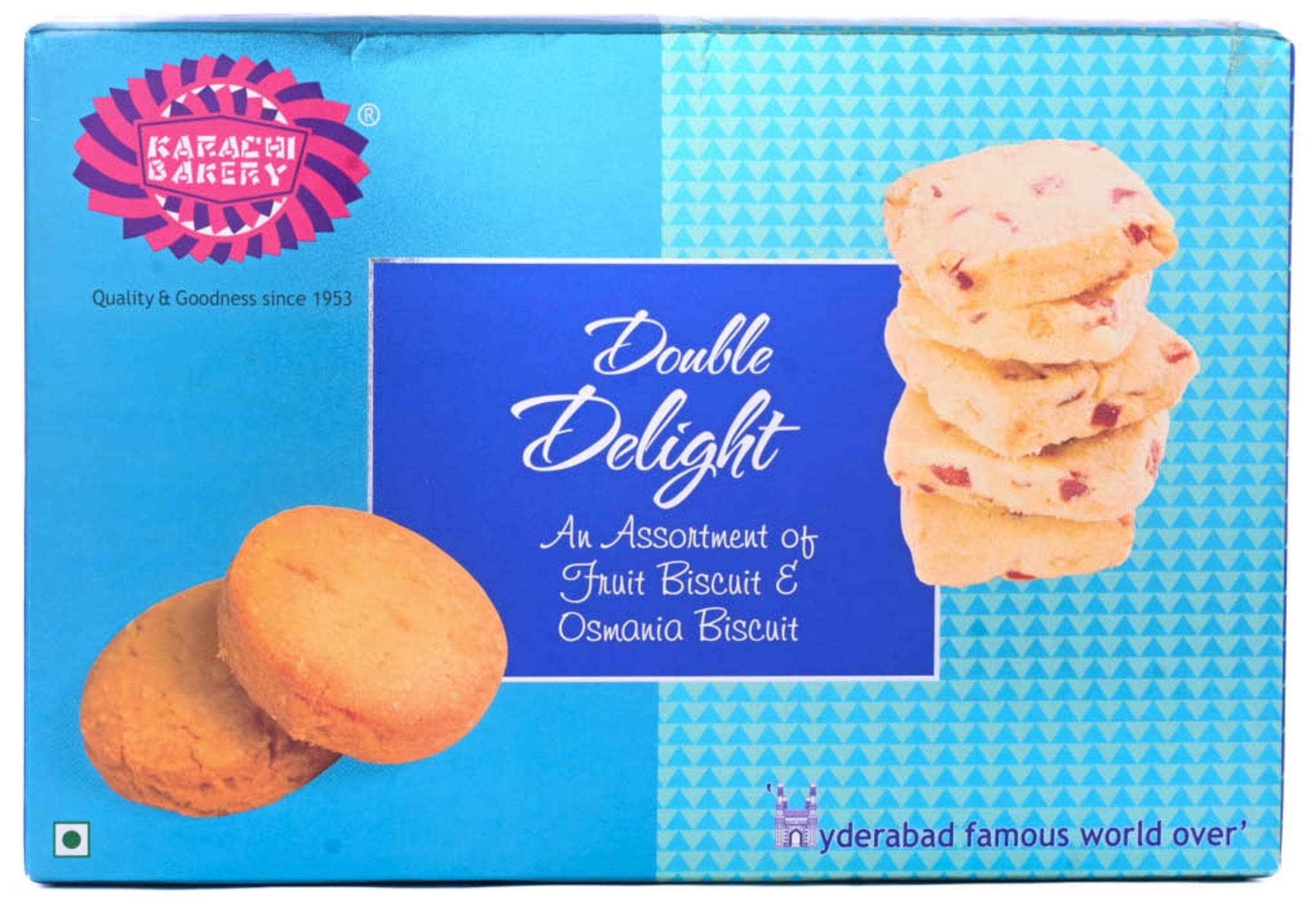 Karachi Bakery Two Majestic - Fruit Biscuit and Osmania Biscuit (400g  14.11oz)