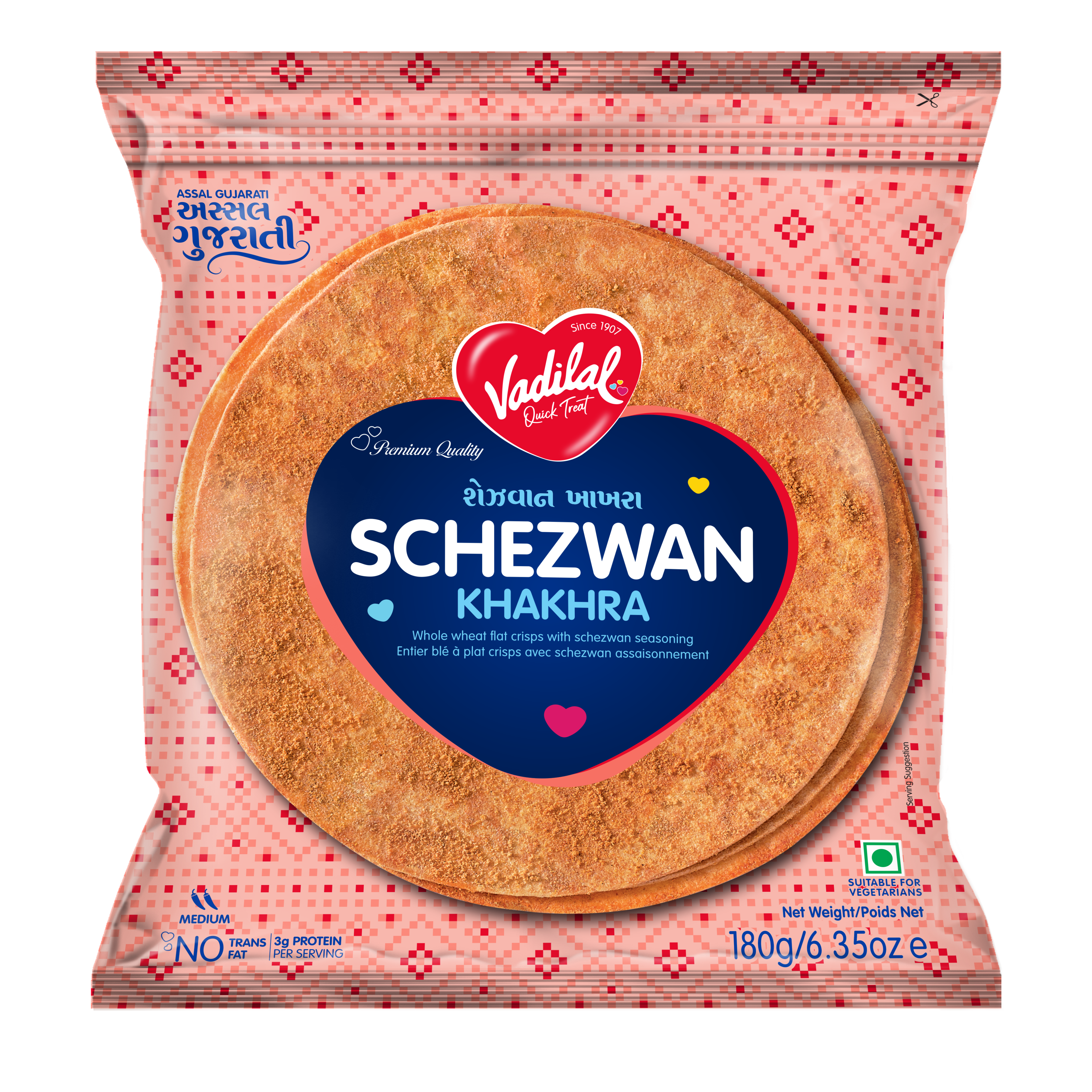 Vadilal Schezwan Khakhra (180g 6.3oz)