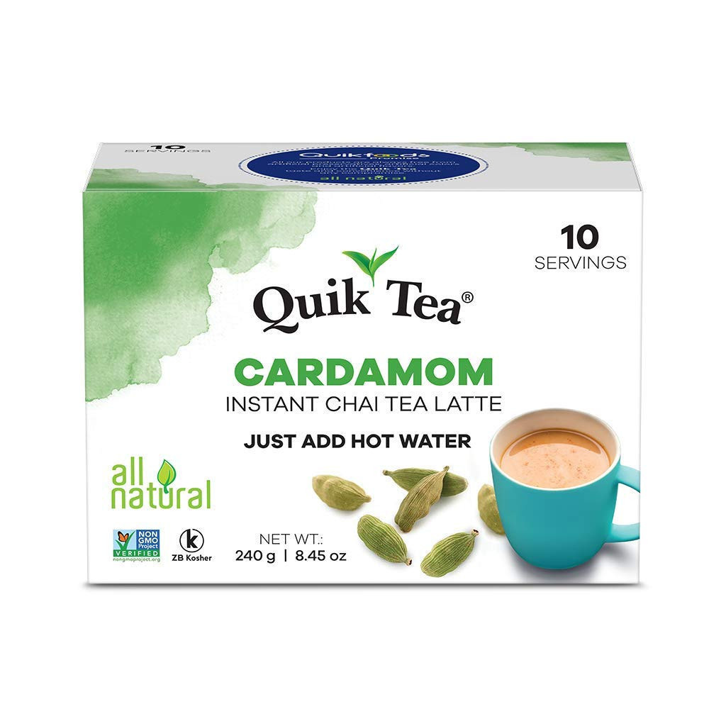 Quik Tea Cardamom Instant Tea  10 Servings (Sweetened) (240g  8.45Oz)