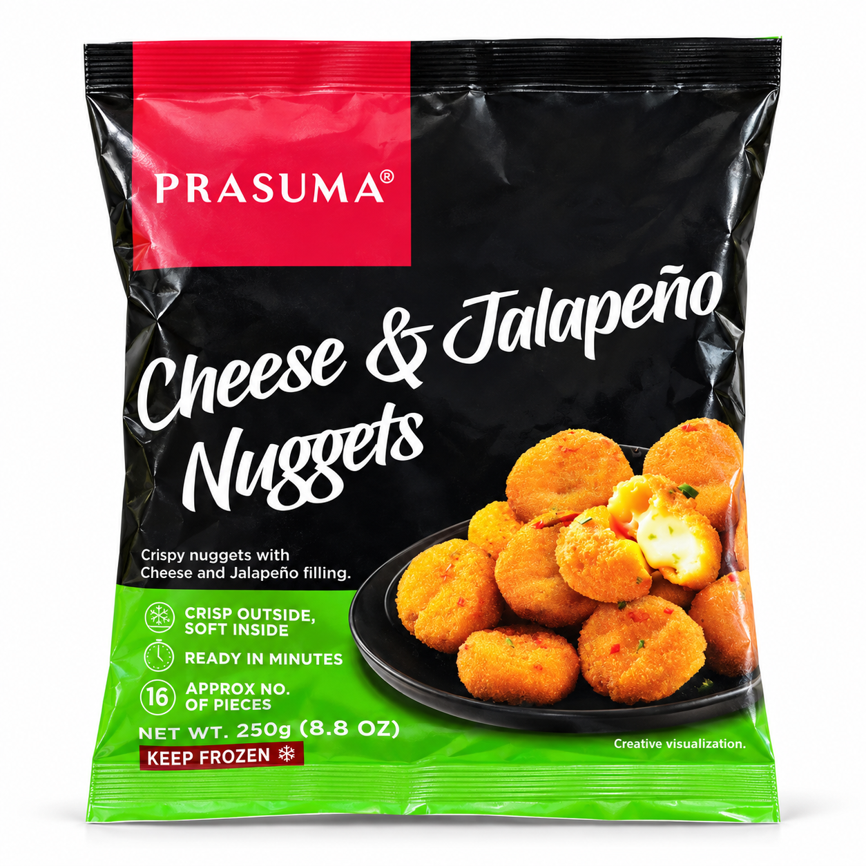 Prasuma Cheese & Jalapeno Nuggets (16pcs 250g)