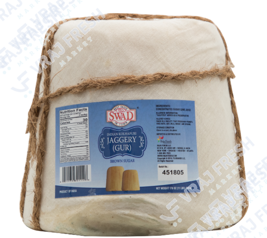 Swad Indian Kolhapuri Jaggery (Gur) - 11 lb