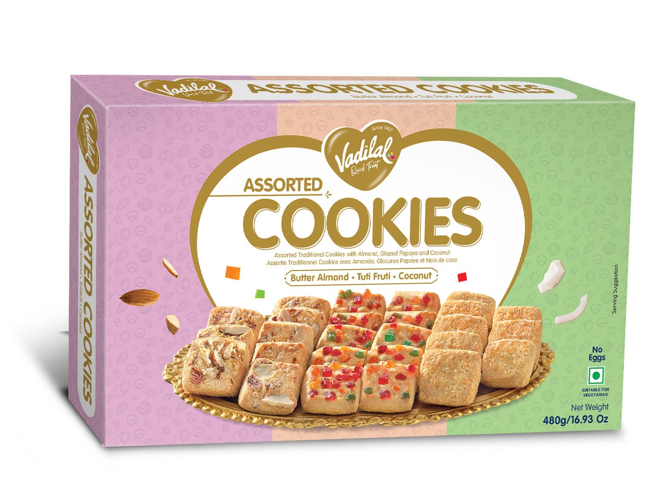 Vadilal Assorted Cookies 3 in 1 (480g 16.9oz)