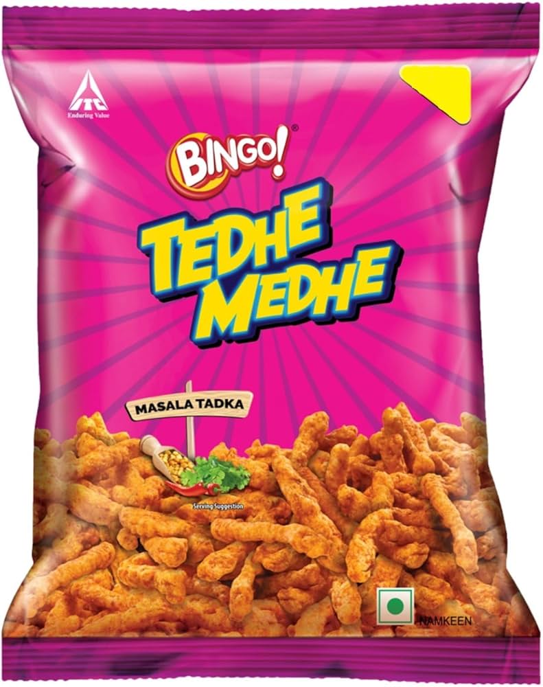 Bingo Tedhe Medhe Masala Tadka (64g, 2.26oz)
