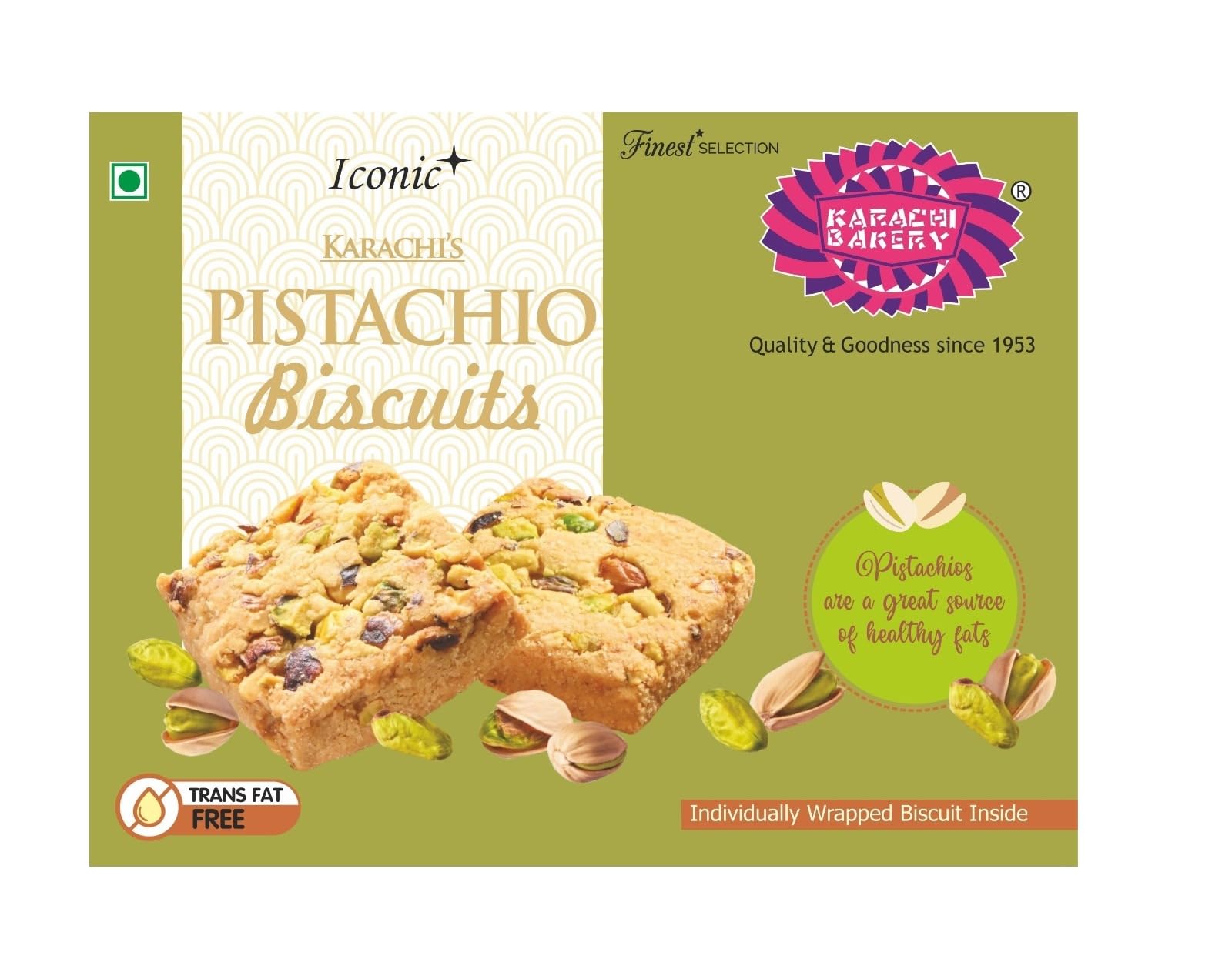 Karachi Bakery Pista Biscuits (400g  14.10Oz)