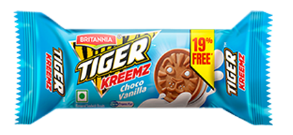 Britannia Tiger Krunch Kreemz Vanilla Cookies (75g  2.64Oz)
