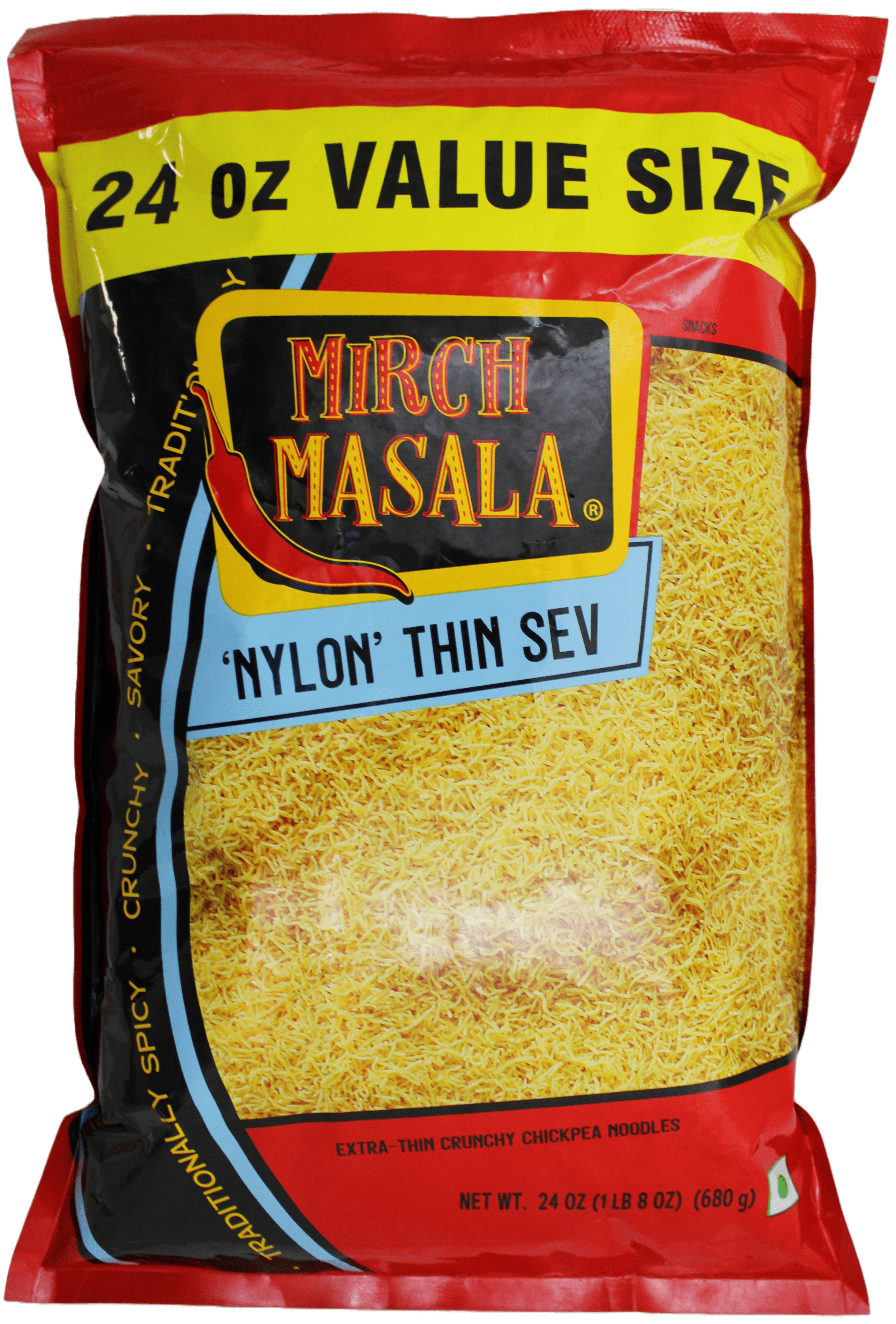Mirch Masala Nylon Sev Thin Value Pack (680g  24Oz)