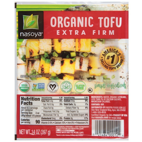 Organic Tofu Extra Firm (18oz, 510g)