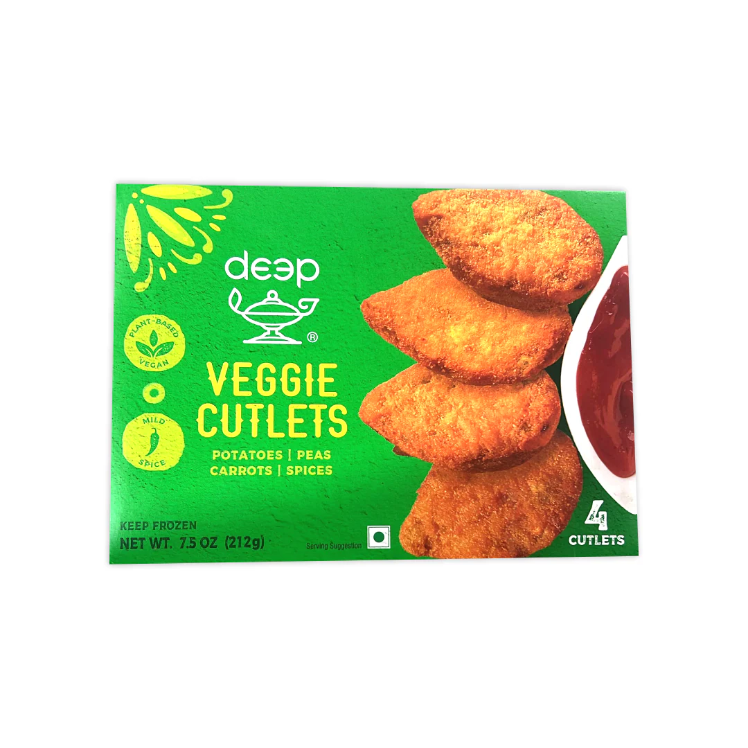 Deep Veggie Cutlets 4pcs (212g 7.5oz)