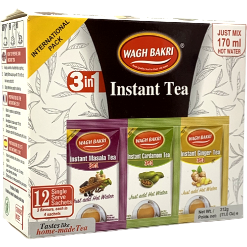 Wagh Bakri Instant Tea 3 in 1  10 Sachets (Sweetened) (312g  11Oz)