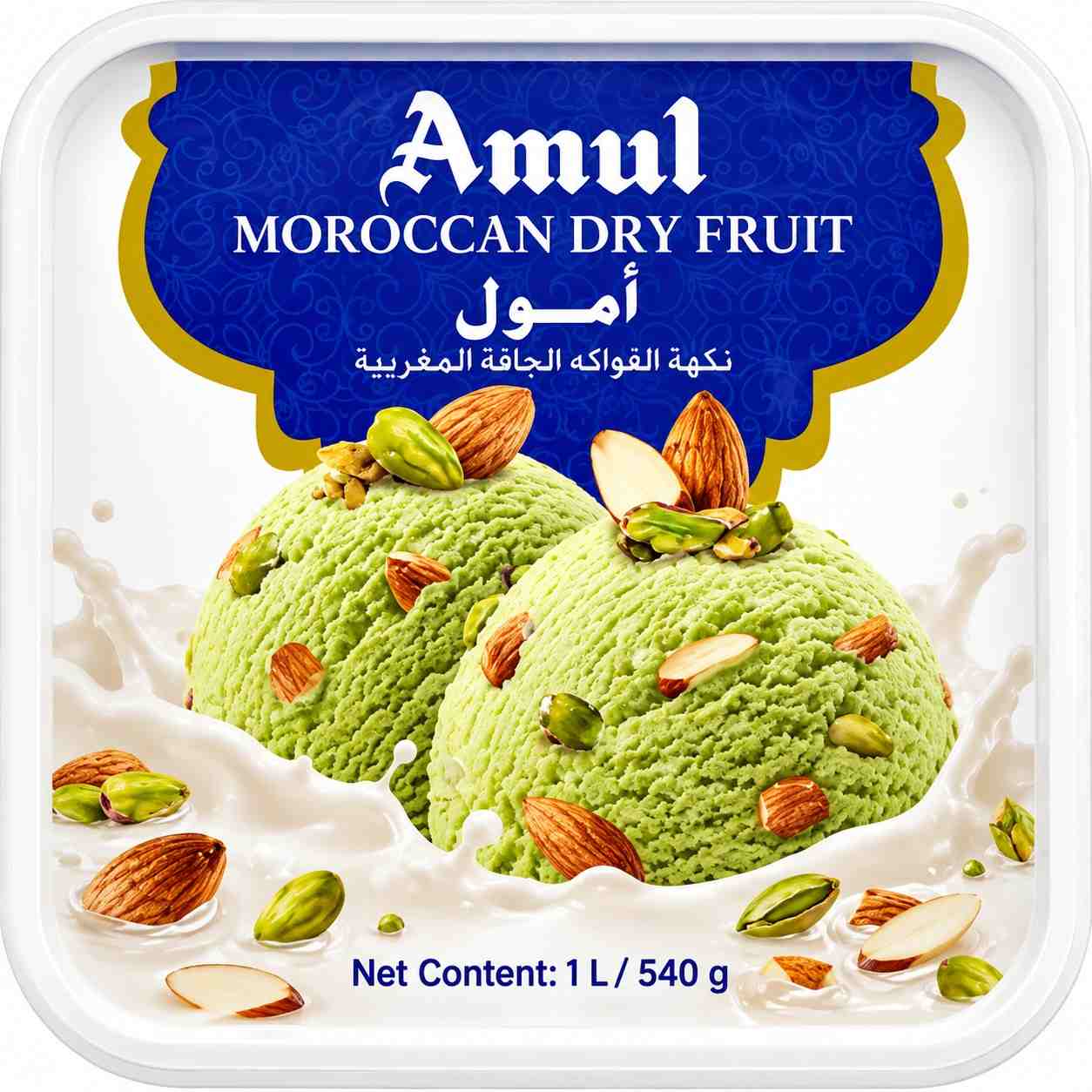 Amul Moroccan Dry Fruit Tub (1LTR)