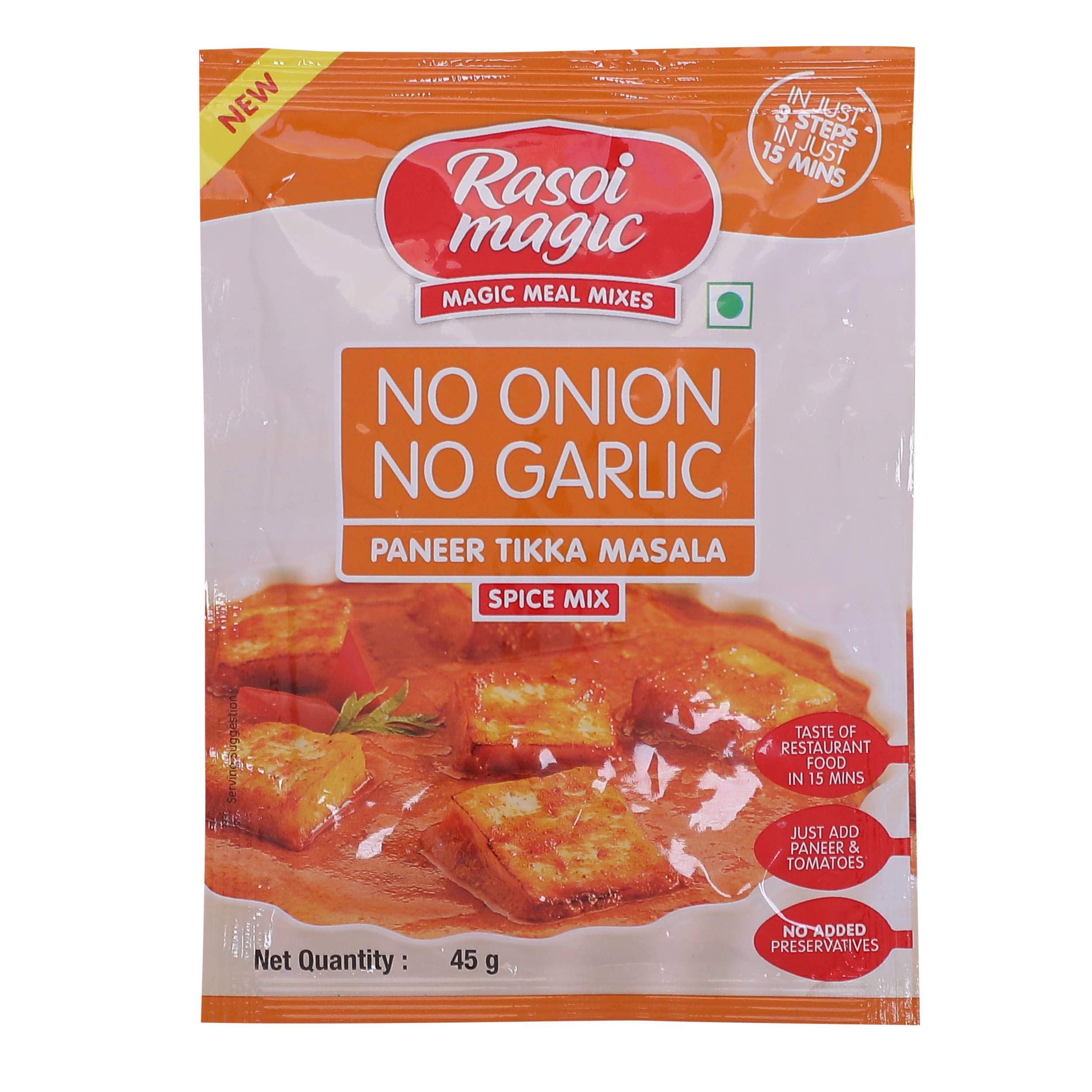 Rasoi Magic No Onion No Garlic Paneer Tikka Masala (50g  1.76Oz)