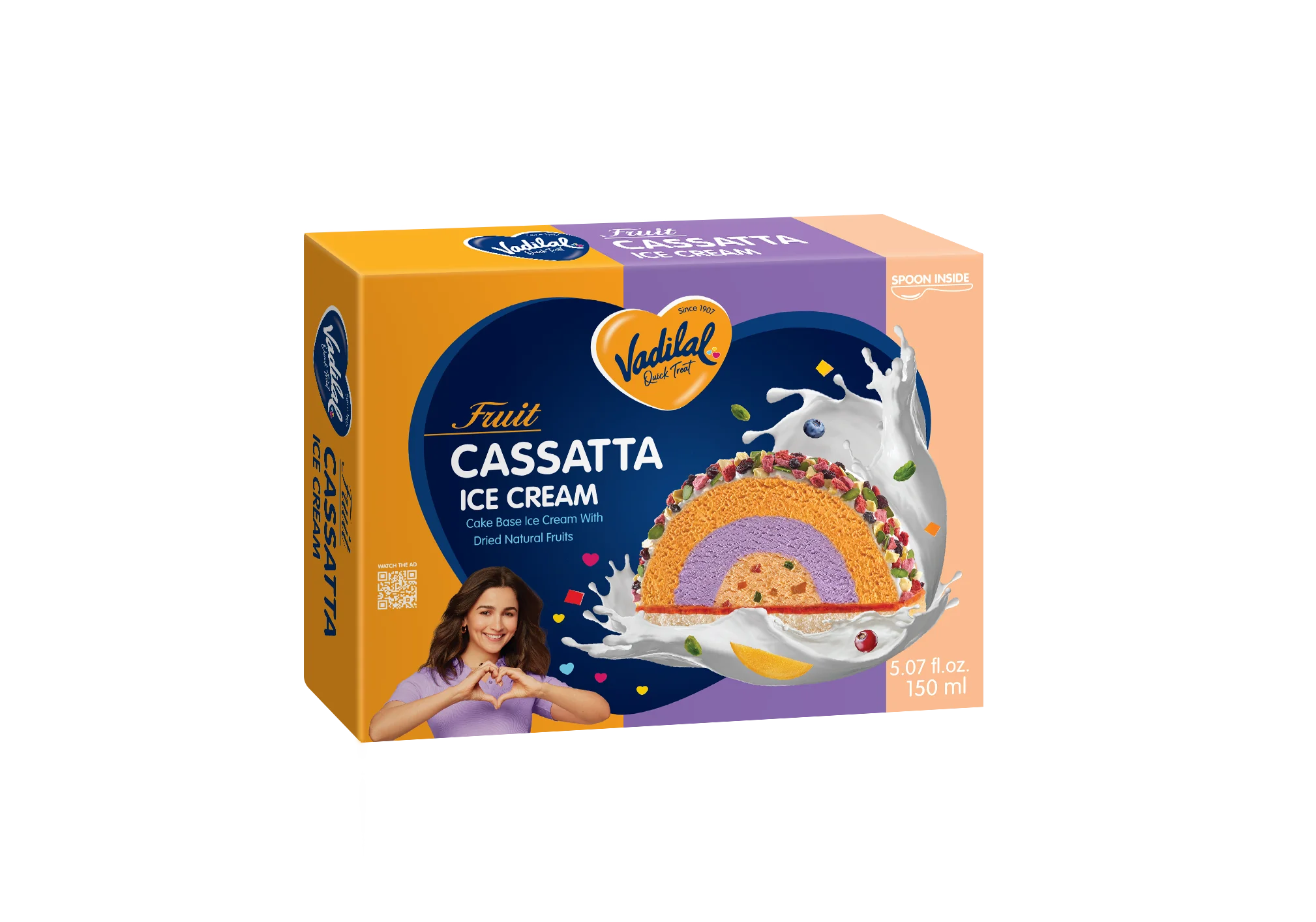 Vadilal Fruit Cassatta Ice Cream (150ml 5.07Oz)