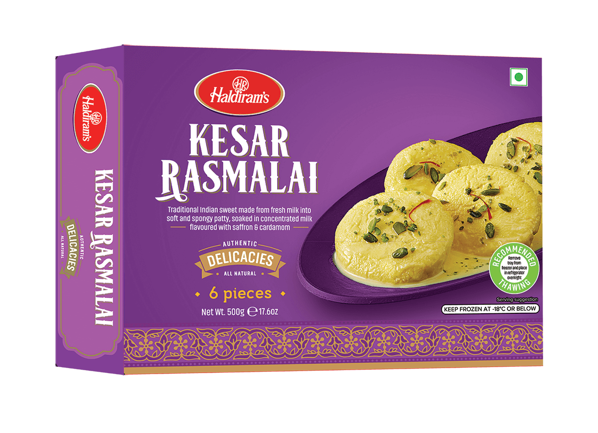 Haldiram Kesar Rasmalai  6 Pcs (500g  17.6Oz)