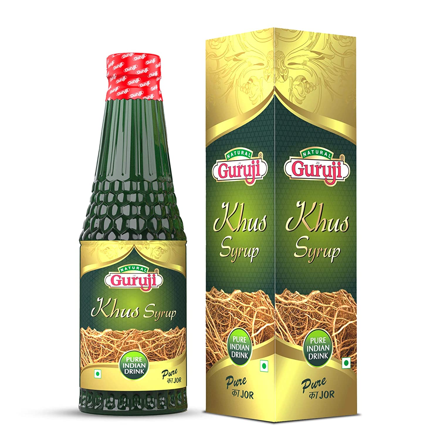 Guruji Khus Sharbat Sharbat Syrup  (750ml  25.3Fl Oz)