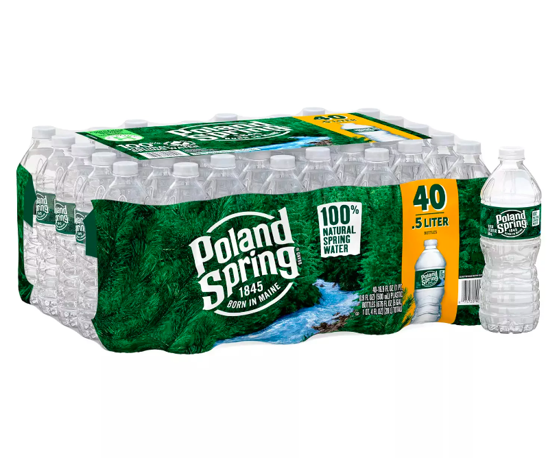Poland Spring 100% Natural Spring Water (16.9 oz, 40 Pack)