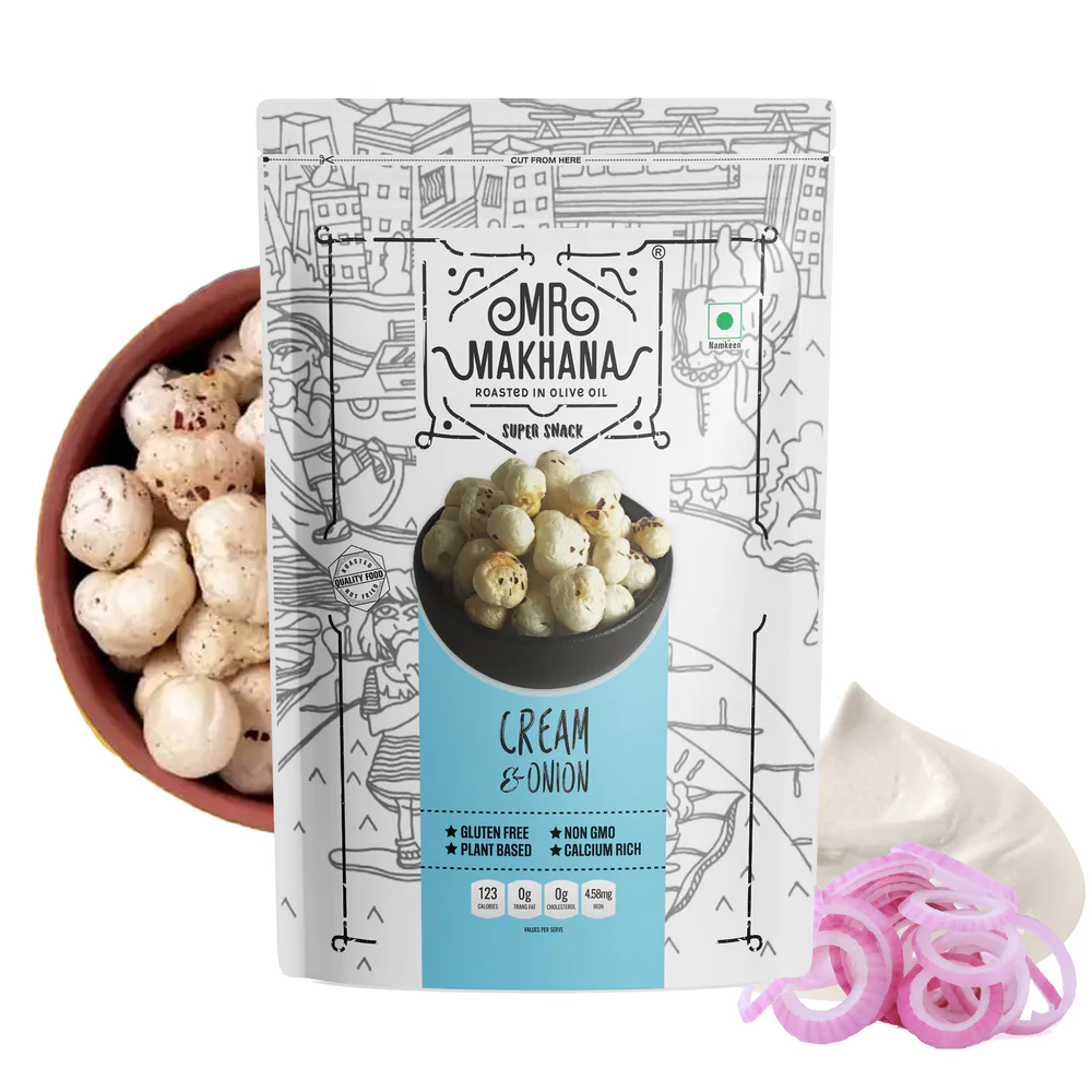 Mr Makhana Cream & Onion Flavour (75g)