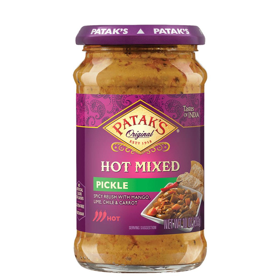 Patak Hot Mixed Pickle (283g  10oz)