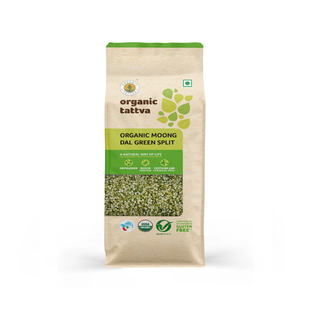 Organic Tattva Mung Dal Green Split (1.8kg 4lb)