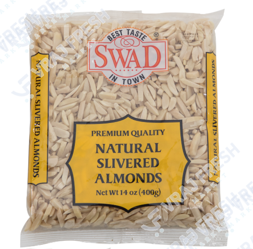 Swad Natural Slivered Almonds (400g  14Oz)