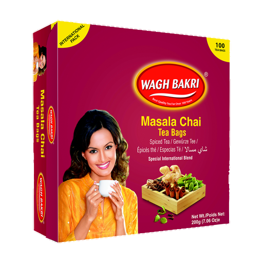 Wagh Bakri Masala Chai Tea Bags 100 Tea Bags (200g  7.06Oz)