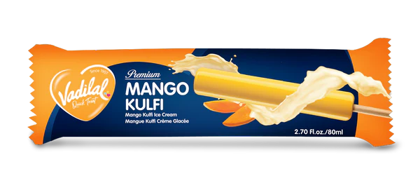 Vadilal Mango Kulfi Stick (80ml  2.70Oz)