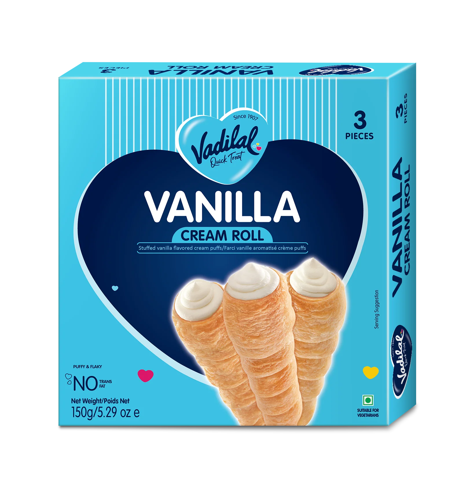 Vadilal Vanilla Cream Roll (150g 5.2oz)