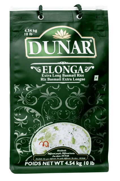 Dunar Elonga Extra Long Basmati Rice (4.54kg  10lb)