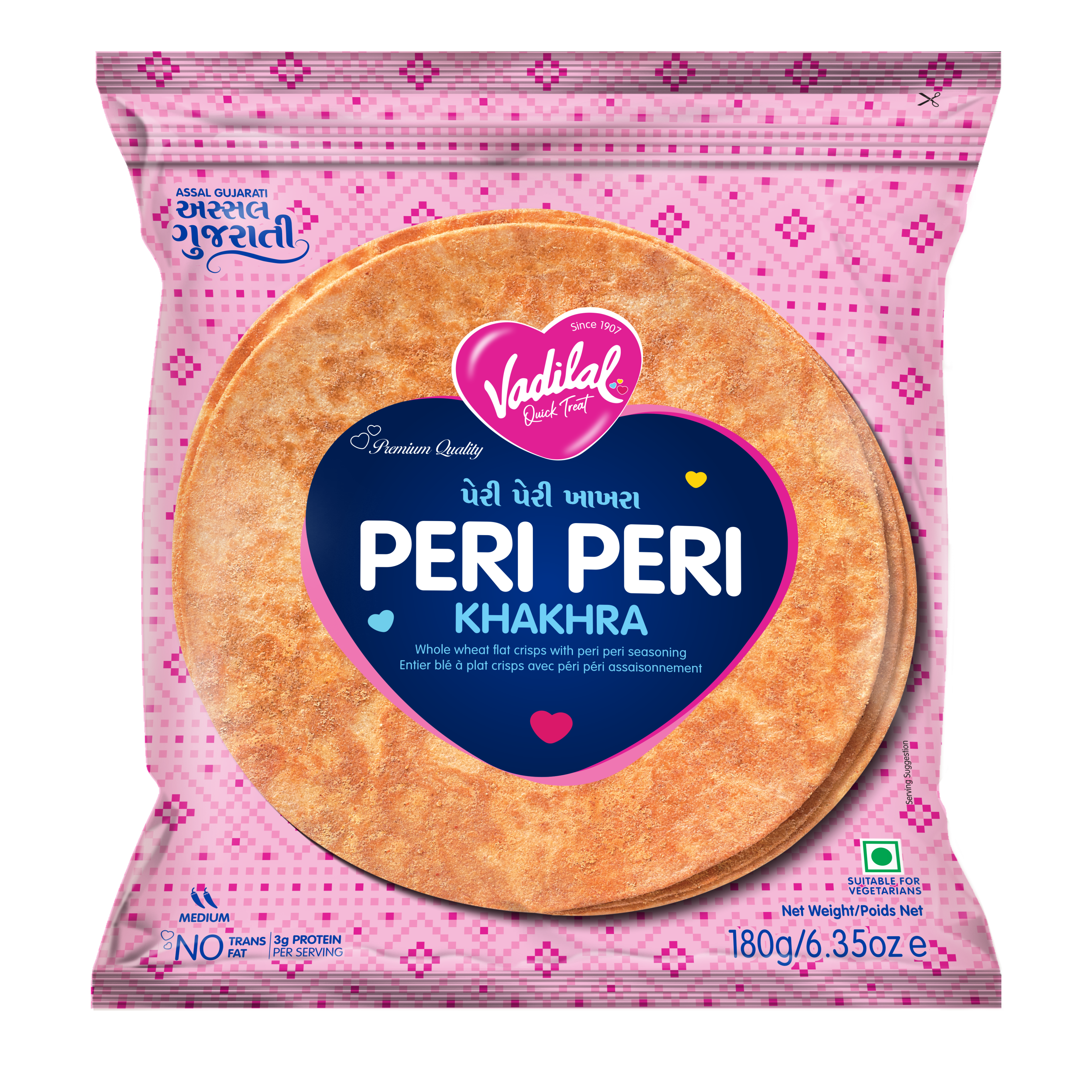 Vadilal Peri Peri Khakhra (180g 6.3oz)