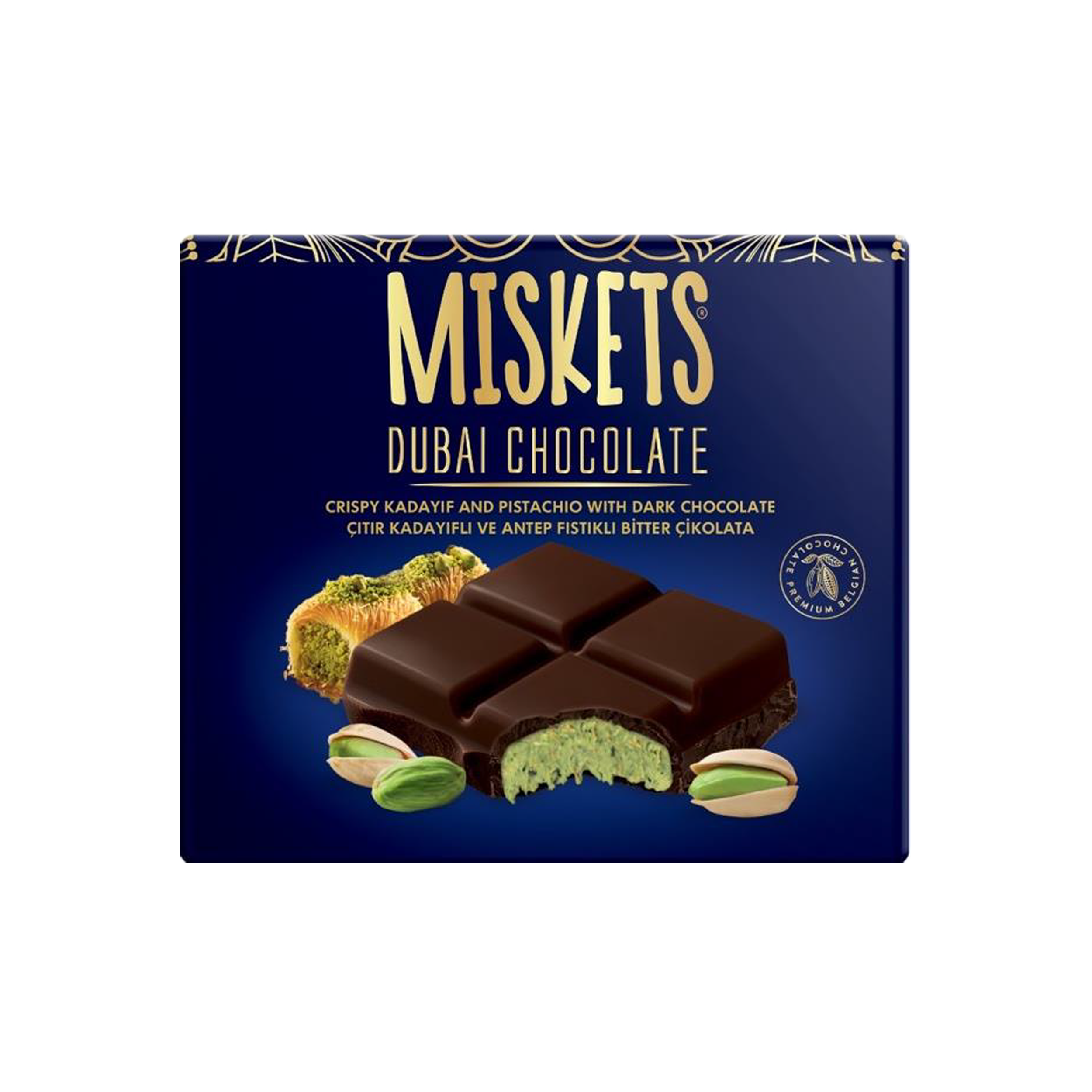 Miskets Dubai Pistachio Dark Chocolate (100g)