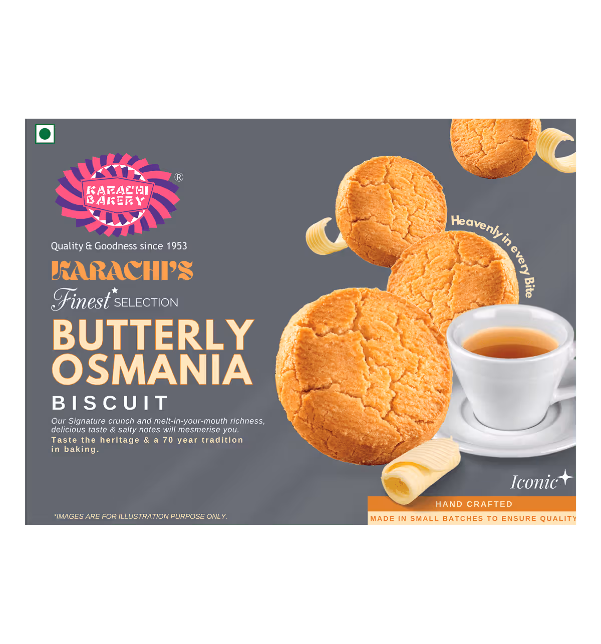 Karachi Bakery Butterly Osmania Biscuit (400g  14.11oz)