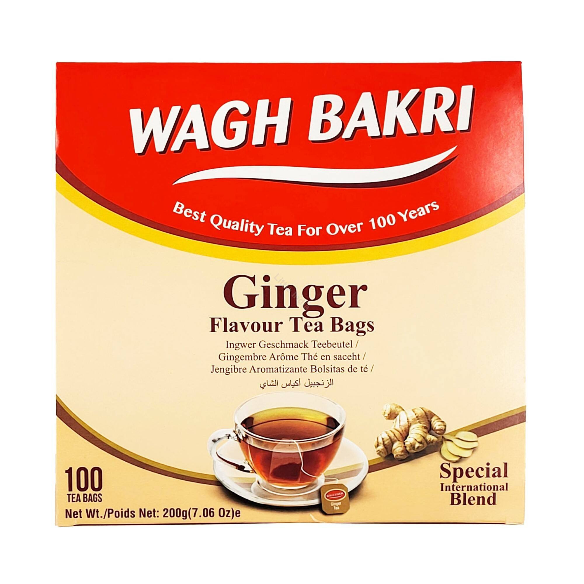 Wagh Bakri Ginger Tea Bags - 100 bags (200g 7oz)