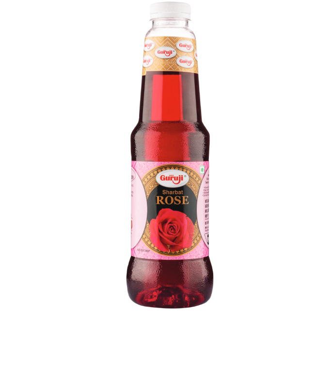 Guruji Rose Sharbat Sharbat Syrup  (750ml  25.3Fl Oz)