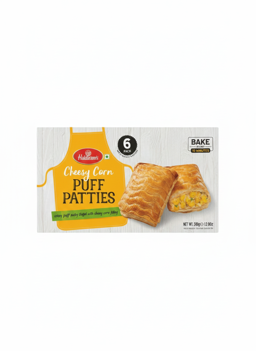Haldiram's Cheesy Corn Puff Patties (360g, 12.69oz)