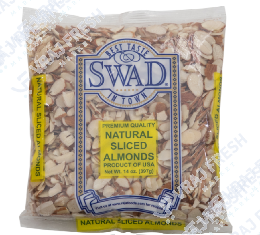 Swad Natural Sliced Almonds (400g  14Oz)