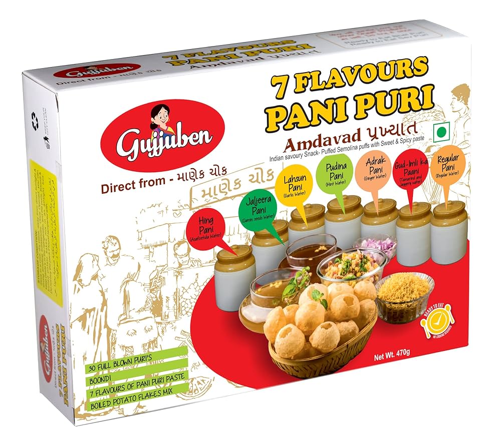 Gujjuben 7 Flavours Panipuri (390g 13.7oz)