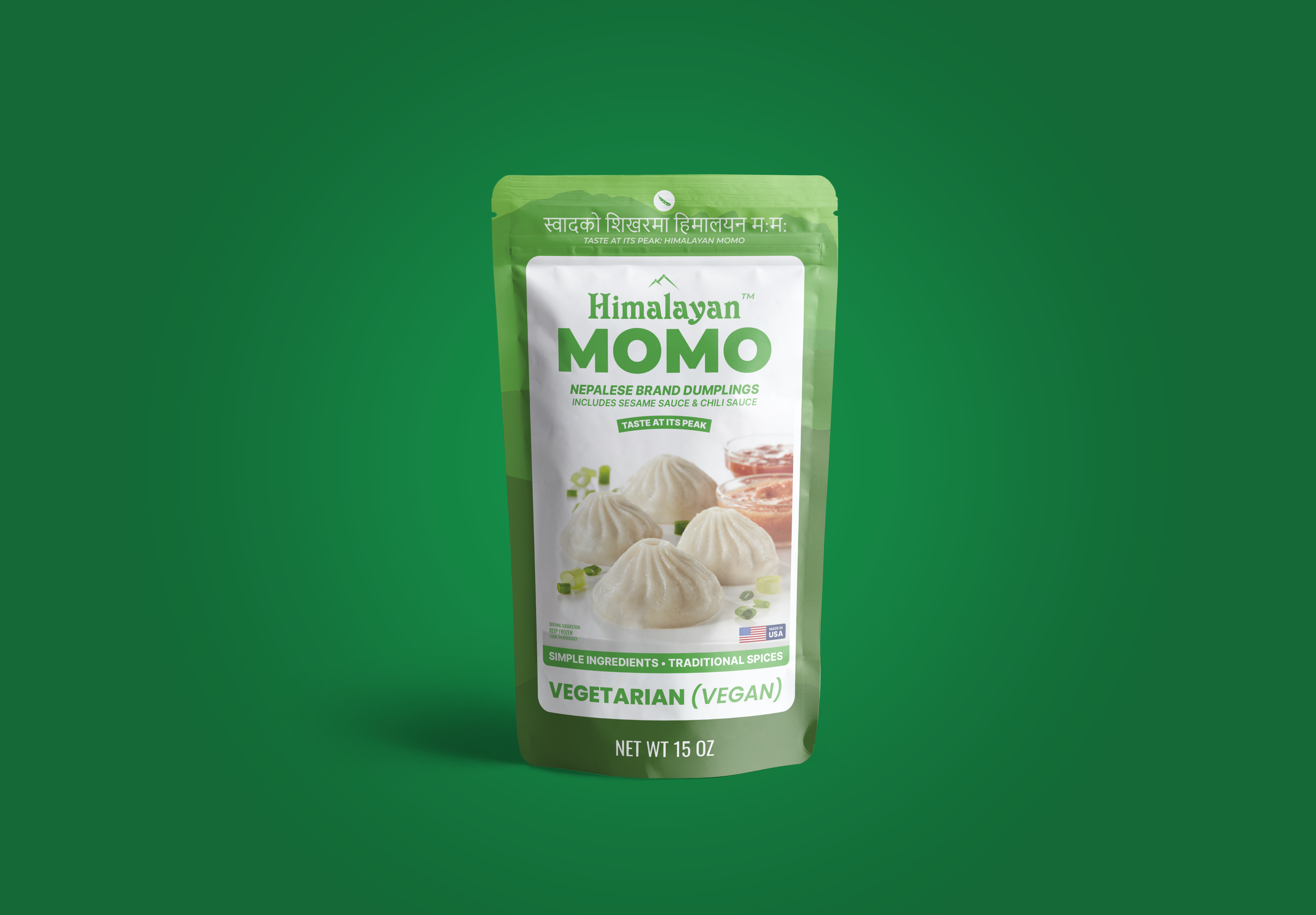 Himalayan Vegetarian (Vegan) Momos (15Oz)