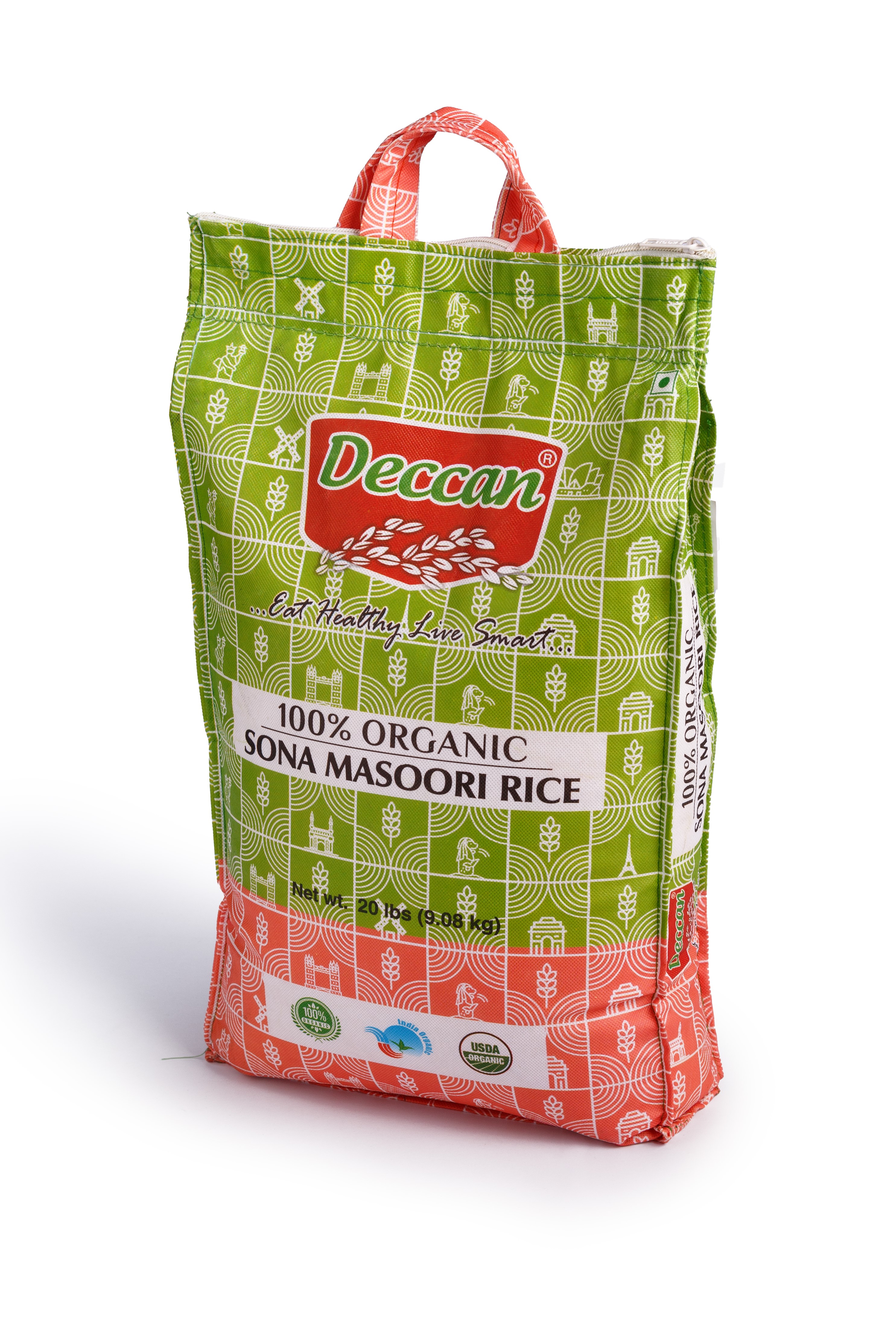 Deccan Organic Sona Masoori Rice (9.08kg 20lb)