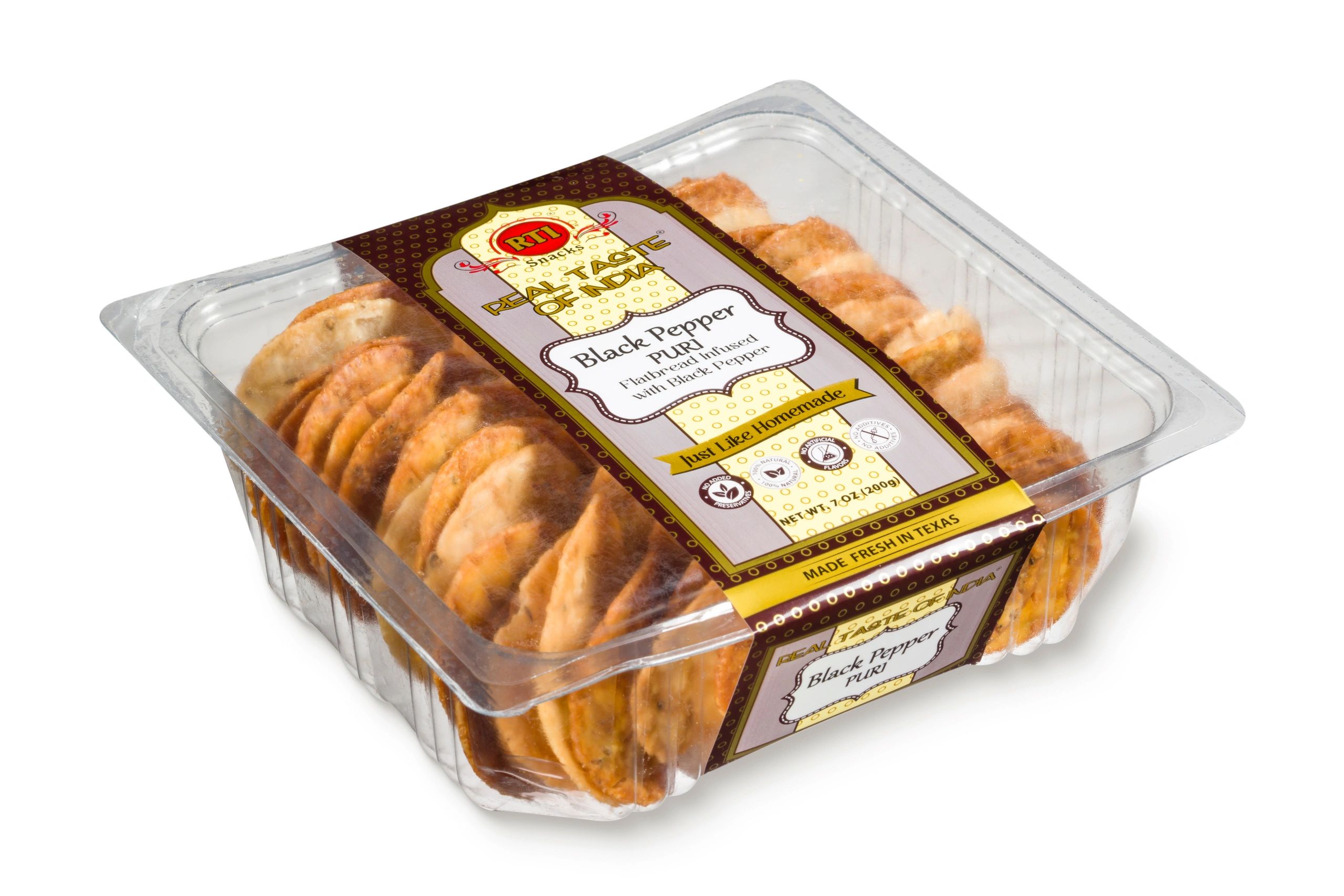 RTI Snacks Black Pepper Puri (200g 7oz)