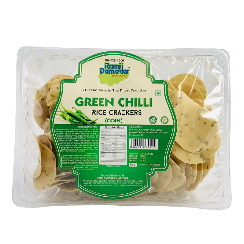 Ramji Damodar Green Chilli Rice Cracker (150g  5.29Oz)